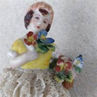 porcelæns ballerina blomster